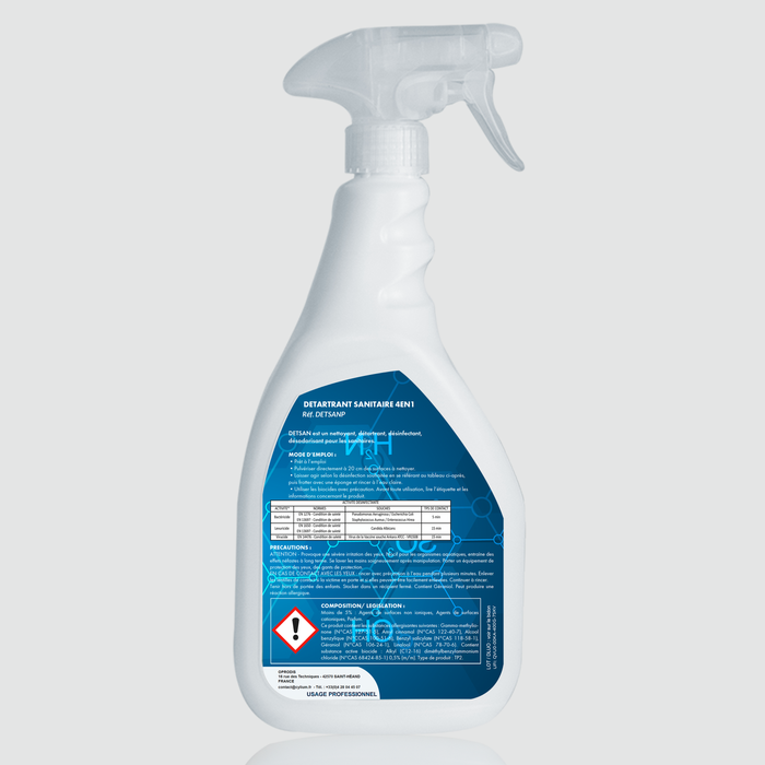 Détartrant sanitaire 4 en 1 - Pulvé 750ML