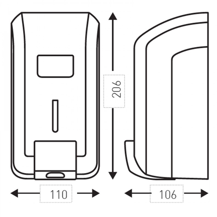 Distributeur savon poussoir 700ML blanc - L'unité