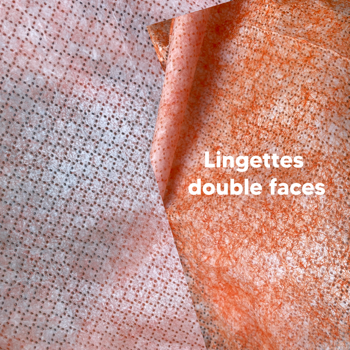 Lingettes nettoyantes mains et surfaces - Pot de 80 lingettes