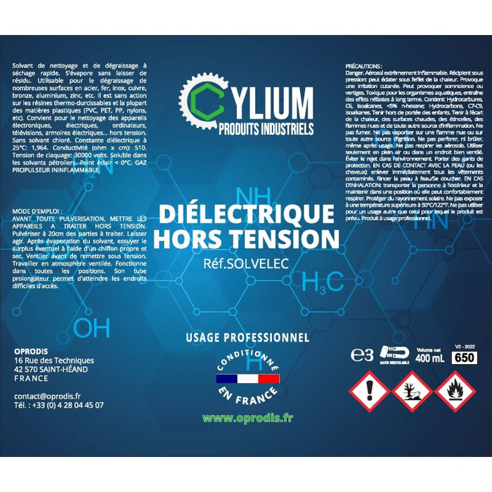 Diélectrique hors tension - Aérosol 500/650ML